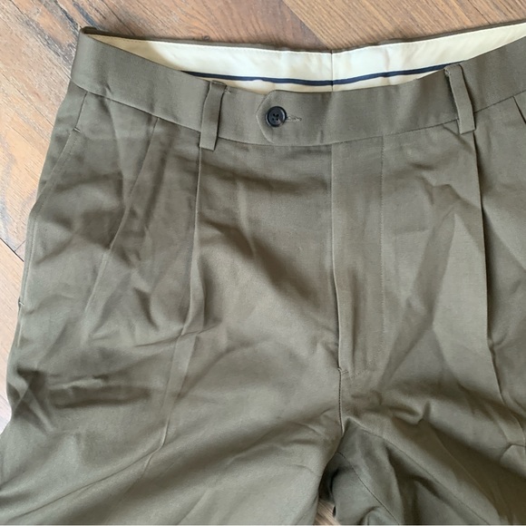 Brooks Brothers Men’s Wool Green Dress Pants Size 33 - Picture 3 of 6